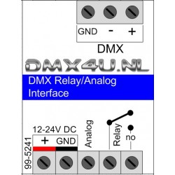 DMX Relais & Analoog 1 kanalen 0-10 Volt of 1-10 Volt